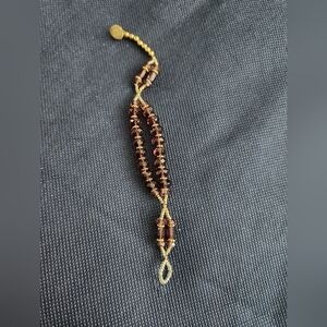 Guatemalan Genuine Amethyst & Gold Bead Bracelet